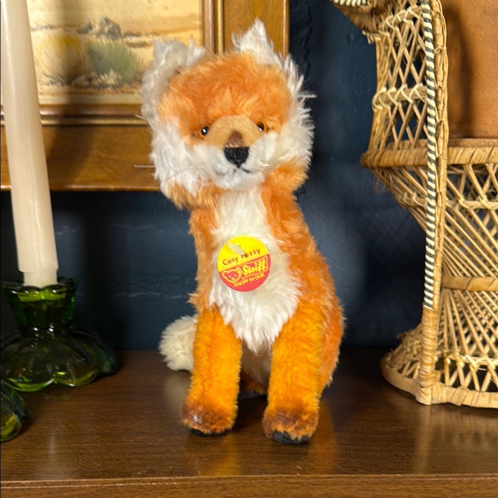 Vintage Steiff Cosy Fuzzy Plush Fox